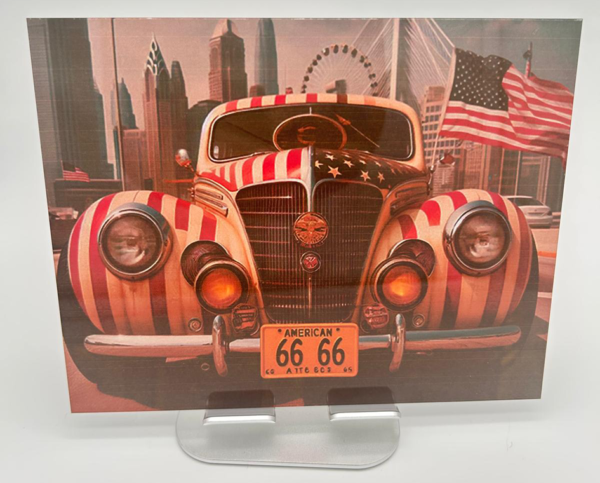 Placa auto americano