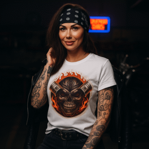 Camiseta Calavera pistones