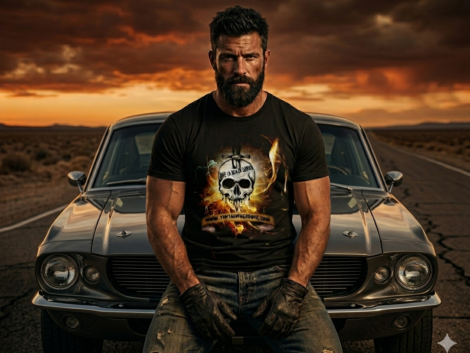 camiseta calavera fuego cuchillo1